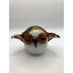 Dale Tiffany Majestic Owl Glass Art Figurine / Decorative Art Piece
